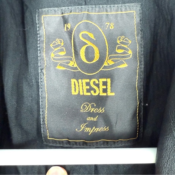 Diesel Black Leather Women's Jacket size S - Picture 3 of 8